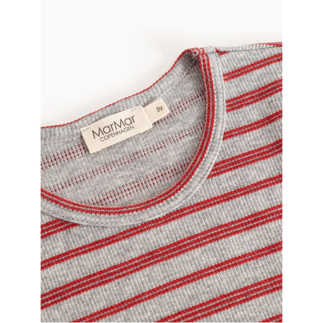 MarMar Modal Fine Rib Cherry Stripe Diro Dress