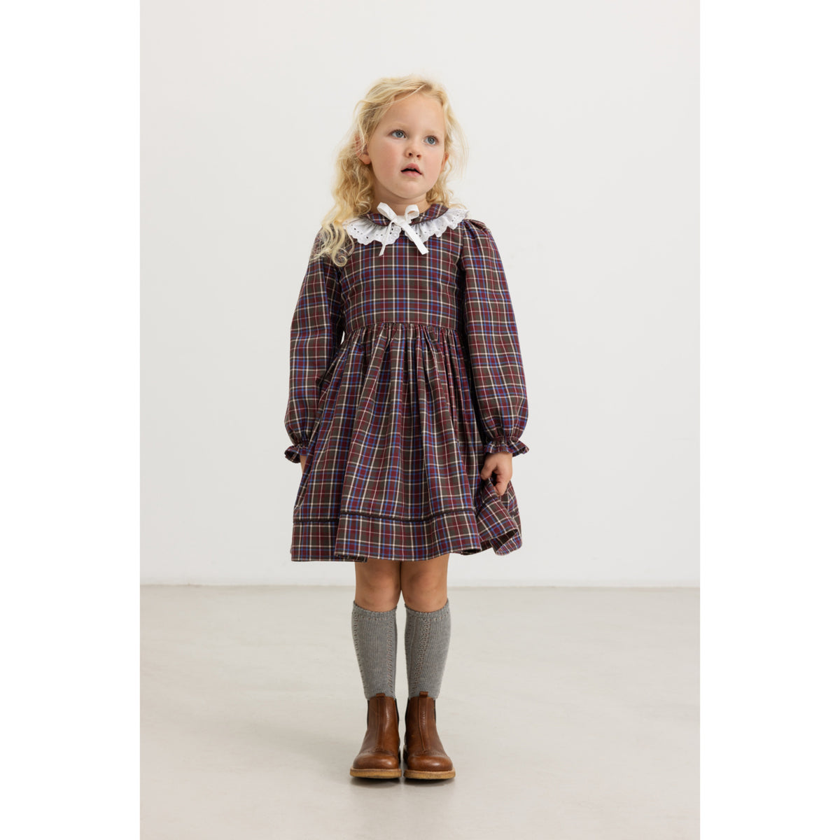 MarMar Check Chocolate Check Darcel Ls Dress