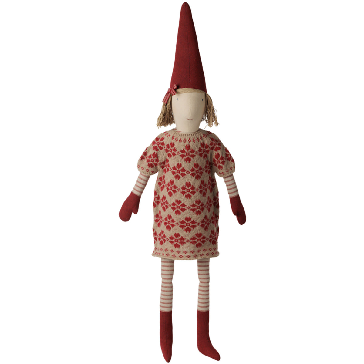 Maileg Pixy, Str. 5 - Pige - Knitted Blomsterkjole