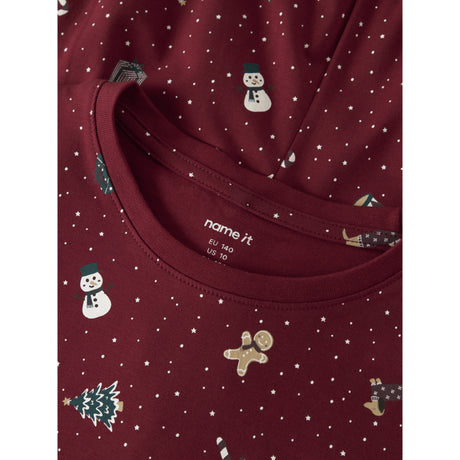 Name It Red Dahlia Christmas Nknvismas Ls Nightset