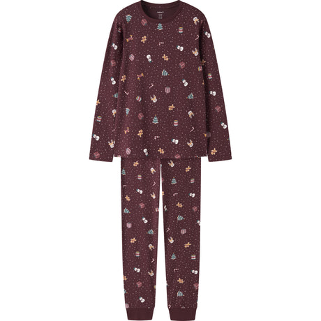 Name It Burgundy Christmas Nknvismas Ls Nightset