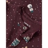 Name It Burgundy Christmas Nbnvismas Ls Nightsuit