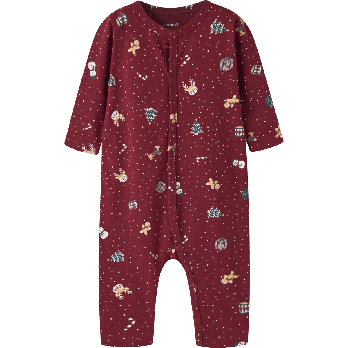 Name It Red Dahlia Christmas Nbnvismas Ls Nightsuit