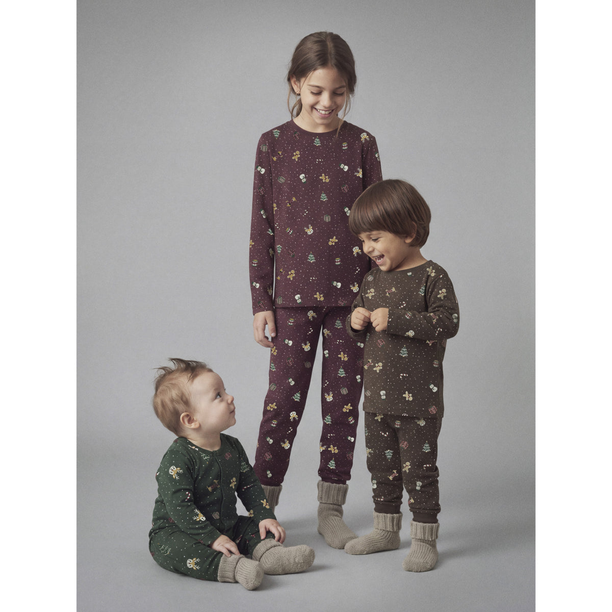 Name It Burgundy Christmas Nmnvismas Ls Nightset