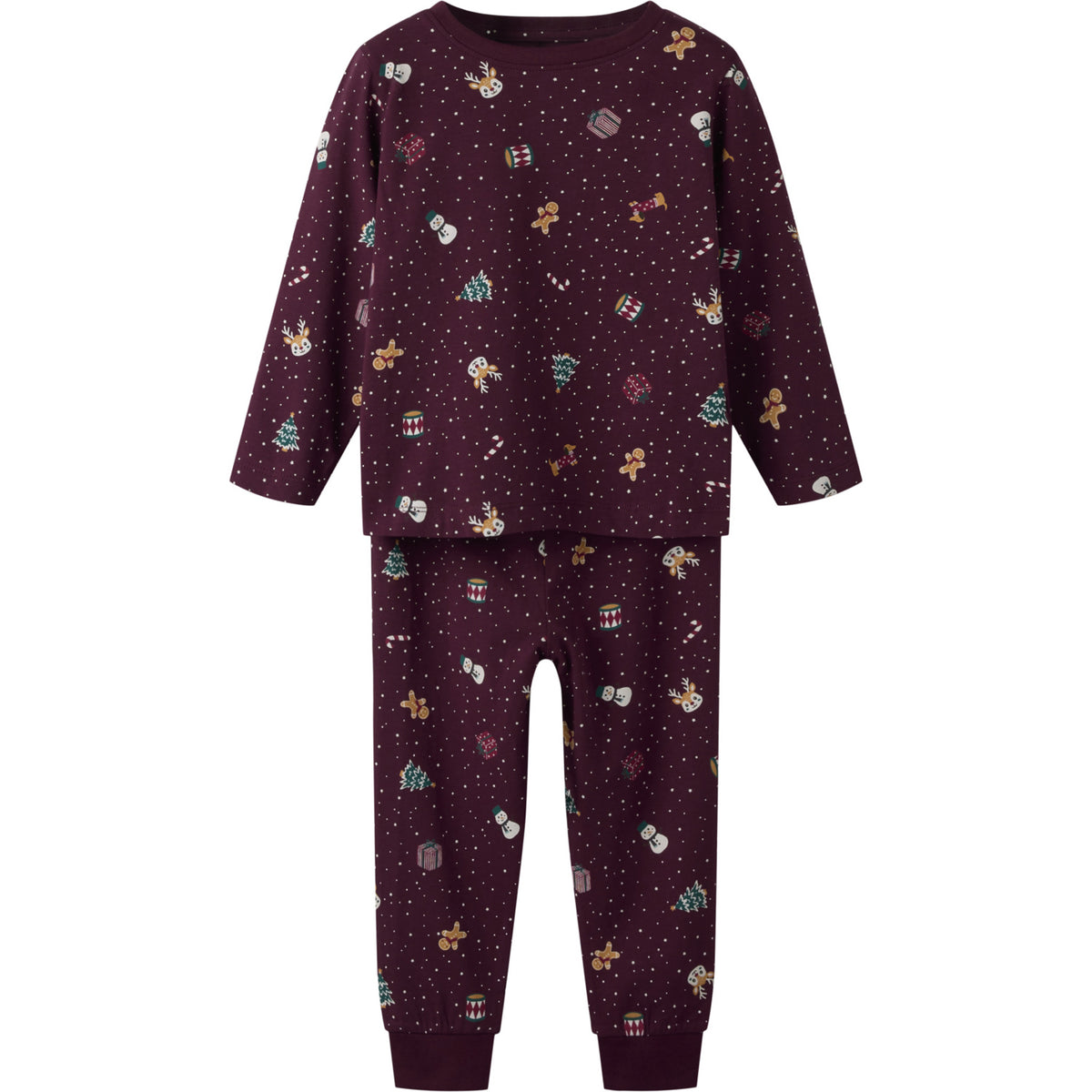 Name It Burgundy Christmas Nmnvismas Ls Nightset