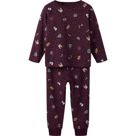 Name It Burgundy Christmas Nmnvismas Ls Nightset