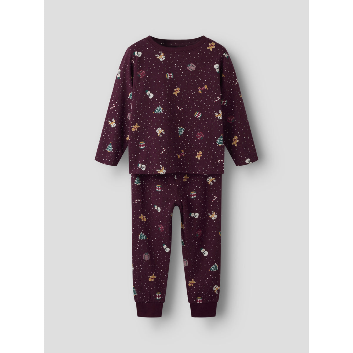 Name It Burgundy Christmas Nmnvismas Ls Nightset