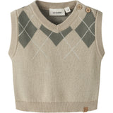 Lil'Atelier White Pepper Mulled Basil Nbmronan Knit Vest Lil