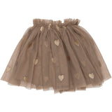 THE NEW Siblings Taupe Gray EMB TN TNSTYna Mesh Skirt