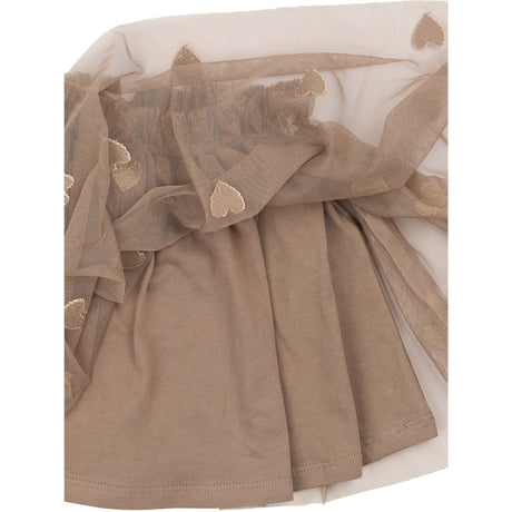 THE NEW Siblings Taupe Gray EMB TN TNSTYna Mesh Skirt