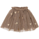 THE NEW Siblings Taupe Gray EMB TN TNSTYna Mesh Skirt