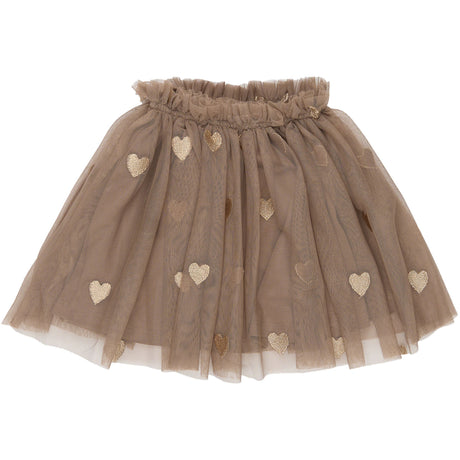 THE NEW Siblings Taupe Gray EMB TN TNSTYna Mesh Skirt