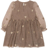 THE NEW Siblings Taupe Gray EMB TN TNSTYna L_S Mesh Dress