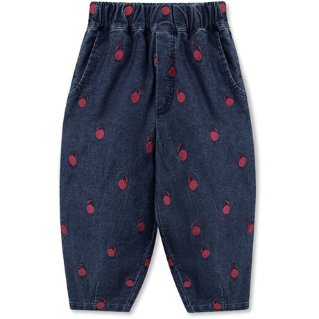 Fliink Dark Denim Blue Donna Embr. Denim Pants