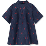 Fliink Dark Denim Blue Donna Embr Shirt Dress