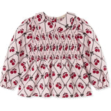 Fliink Rose Smoke Aop Winter Glitter Berry Blouse