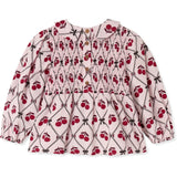 Fliink Rose Smoke Aop Winter Glitter Berry Blouse