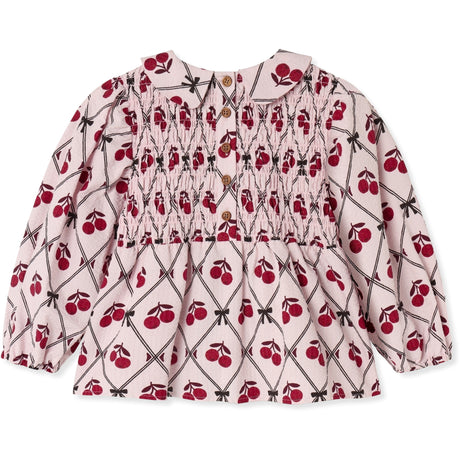 Fliink Rose Smoke Aop Winter Glitter Berry Blouse