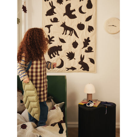 Ferm Living Off-white/Dark Chocolate Lunden Blanket