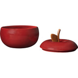 Ferm Living Deep Red Apple Ceramic Container D9.5
