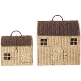 Ferm Living Natural/Dark Brown Casu Storage Houses 2 Pack