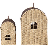 Ferm Living Natural/Dark Brown Casu Storage Houses 2 Pack
