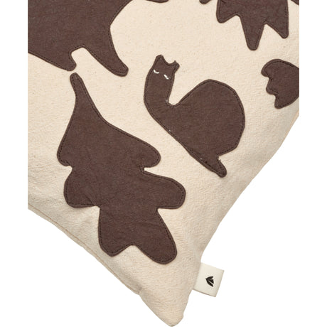 Ferm Living Off-white/Dark Chocolate Lunden Cushion