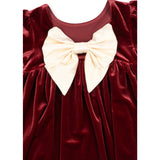 Konges Sløjd x Luksusbaby Red Dahlia Gia Bow Dress Grs