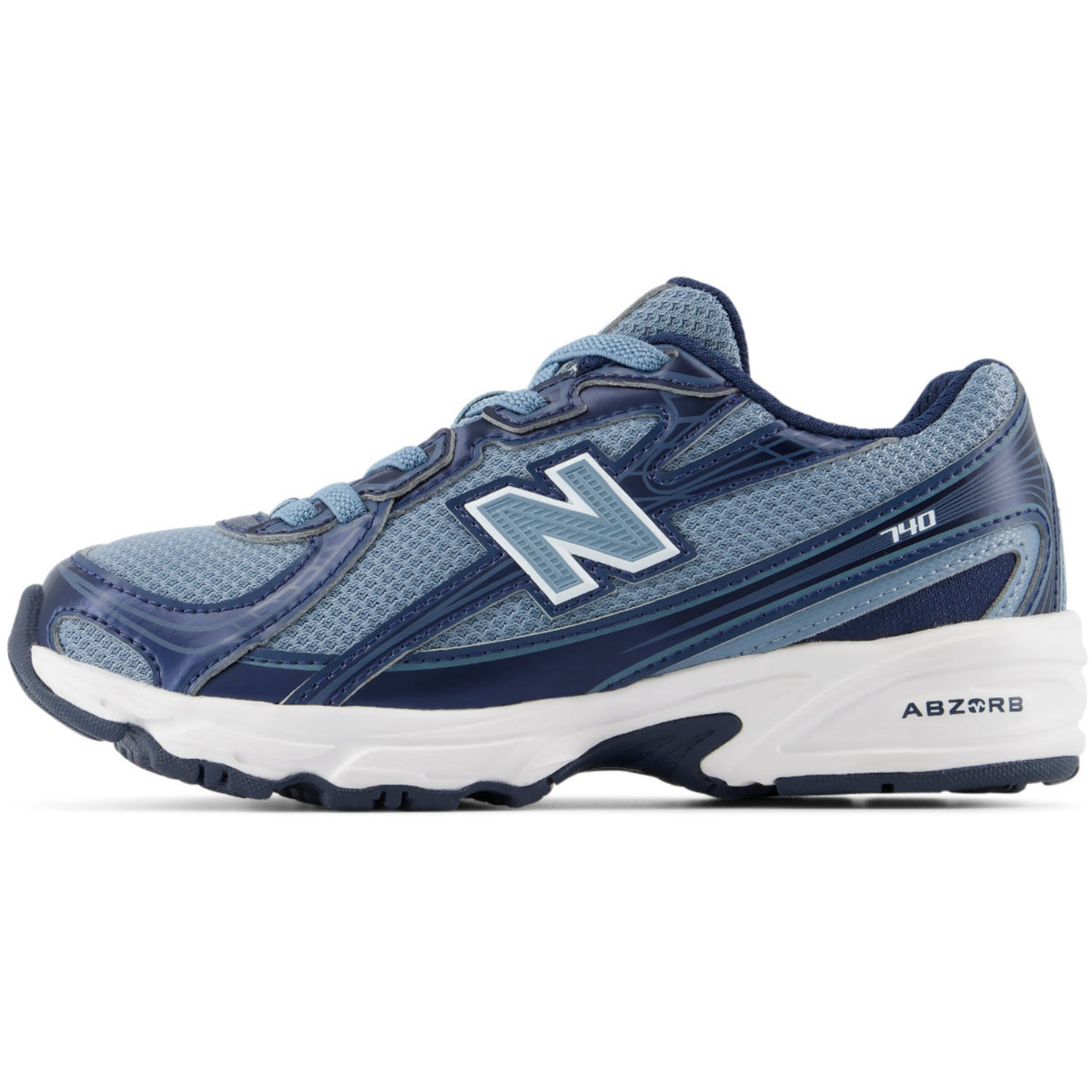 New Balance Shadow Blue 740 Kids Bungee Lace