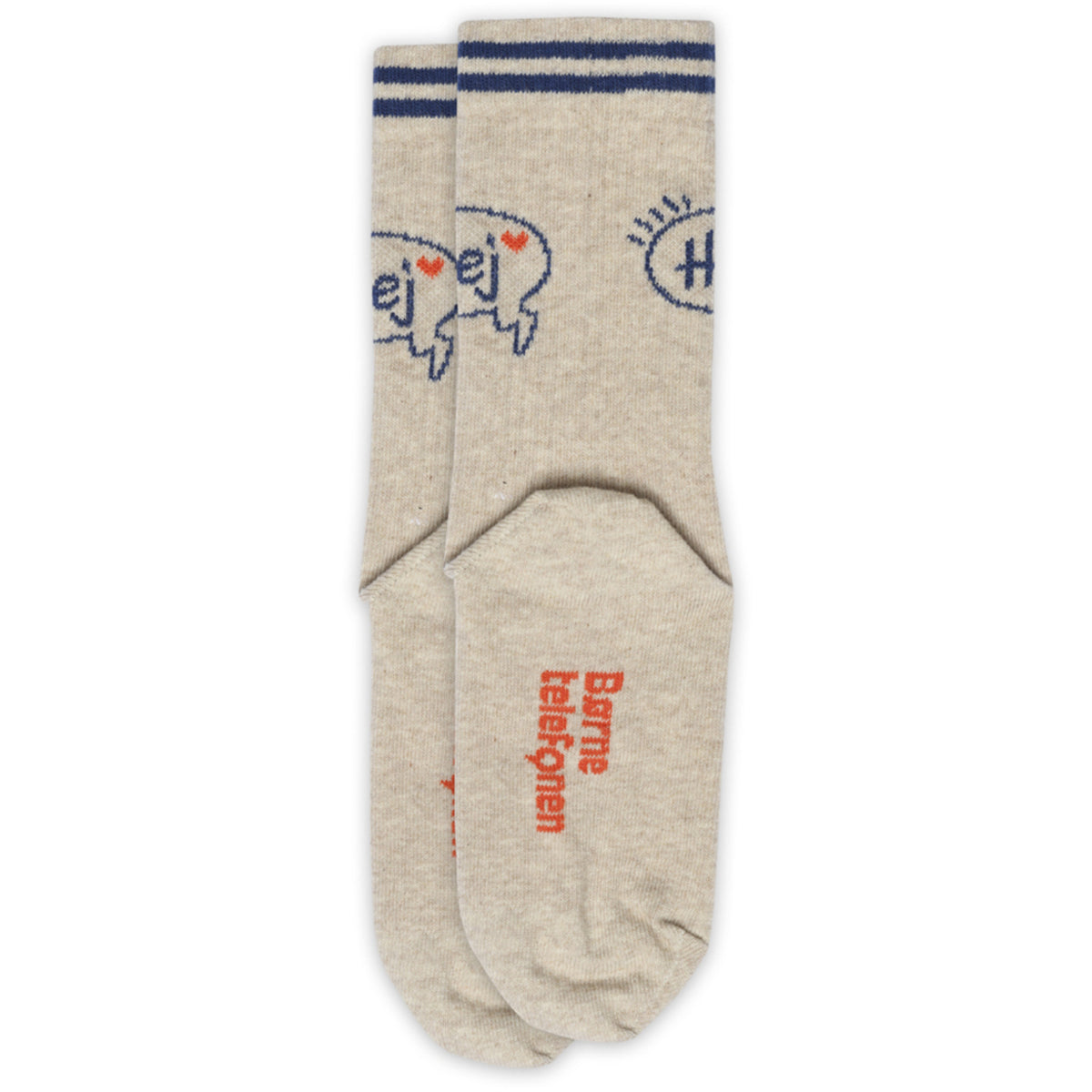 Mp Danmark x Børns Vilkår Beige Melange Hej Socks - 2-pack