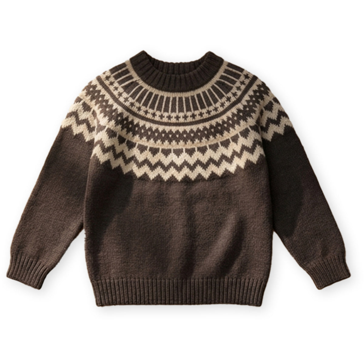 Fliink Coffee Bean / Sandshell Janie Cashmere Nordic Pullover