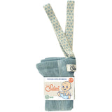 Silly Silas Footless Cotton Tights With Braces Misty Blue Patterned