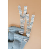 Silly Silas Footless Cotton Tights With Braces Misty Blue Patterned