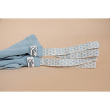 Silly Silas Footless Cotton Tights With Braces Misty Blue Patterned