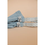 Silly Silas Footless Cotton Tights With Braces Misty Blue Patterned