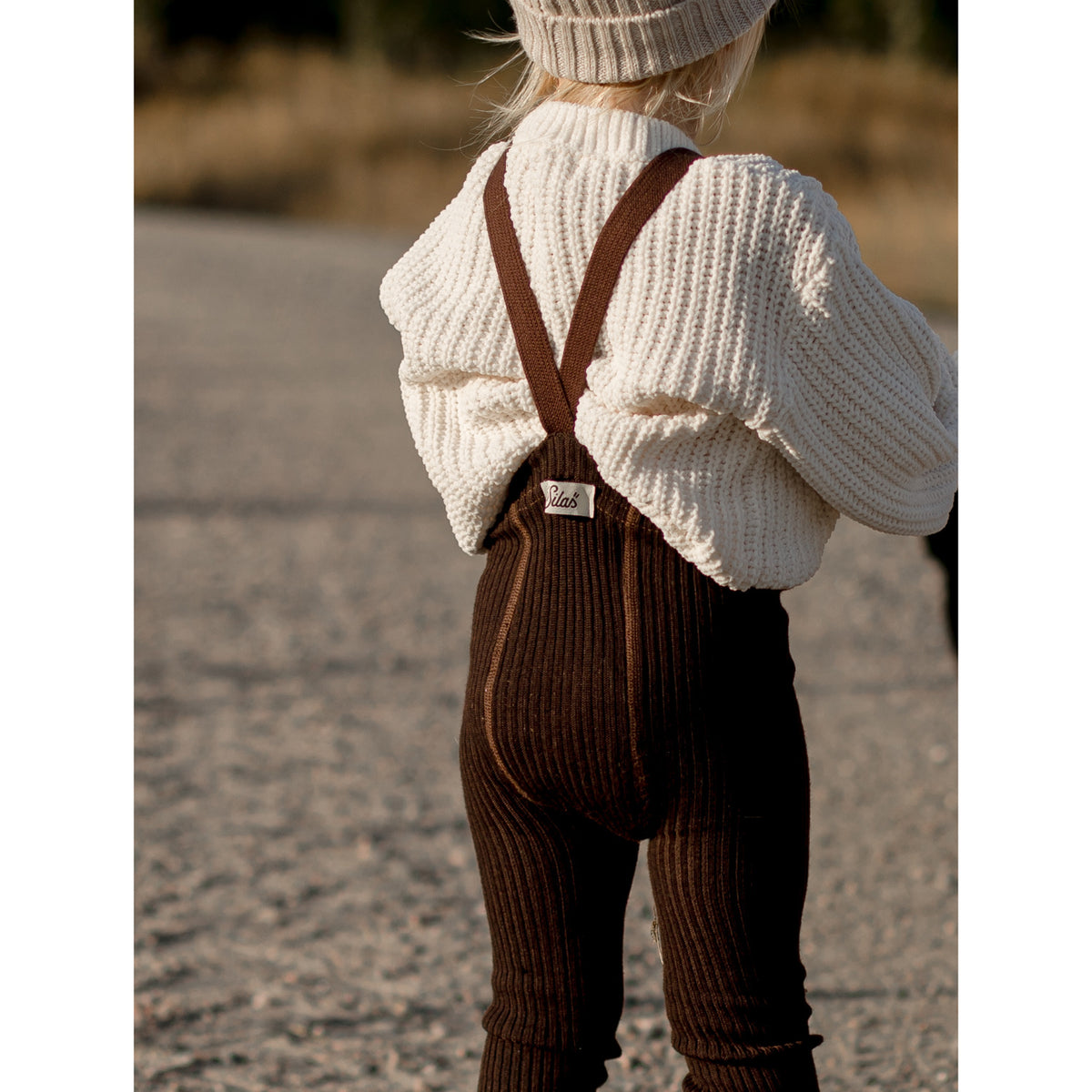 Silly Silas Wooly Footed Tights With Braces Espresso Brown