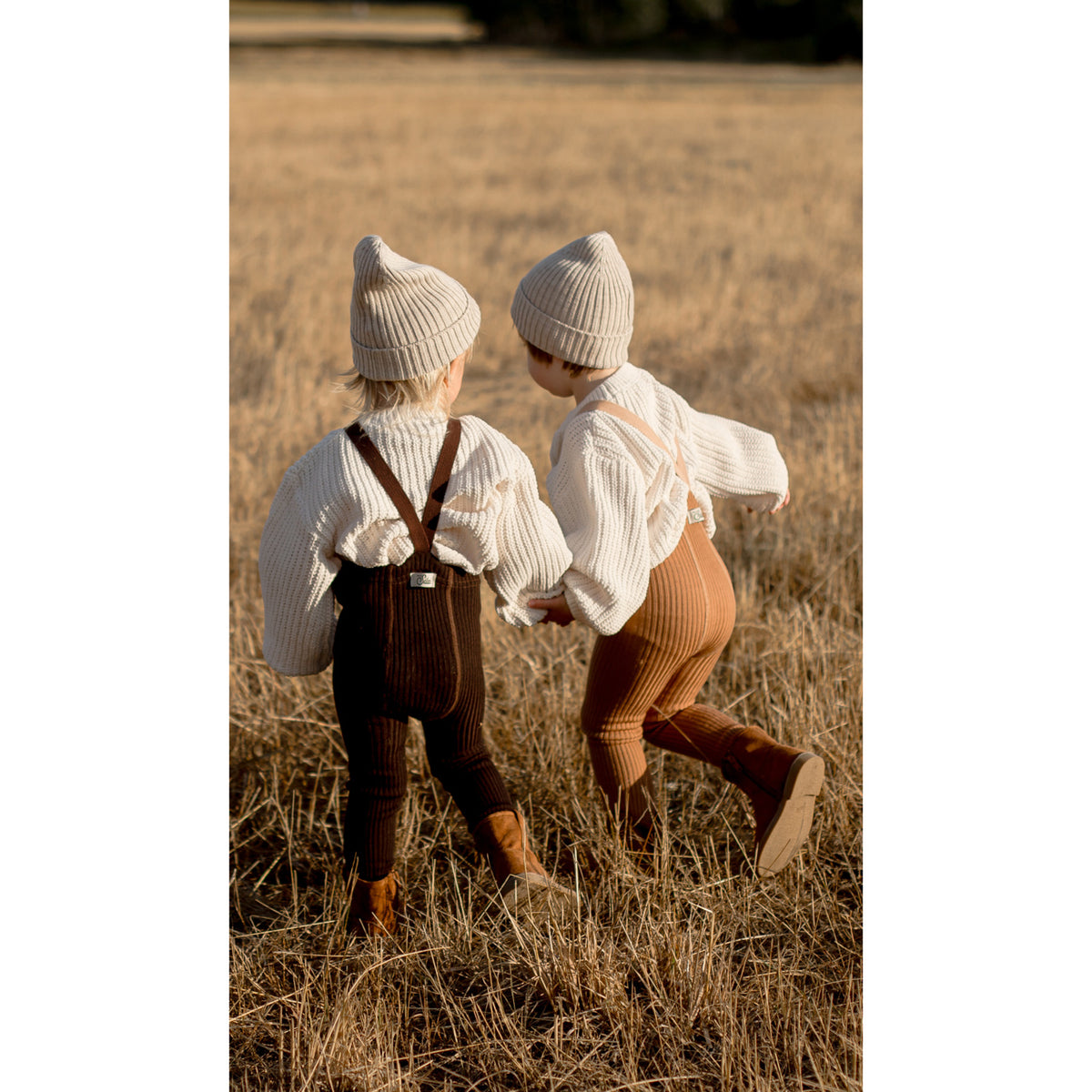 Silly Silas Wooly Footless Tights With Braces Espresso Brown