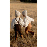 Silly Silas Wooly Footless Tights With Braces Espresso Brown