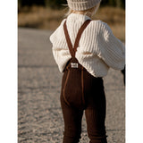 Silly Silas Wooly Footless Tights With Braces Espresso Brown