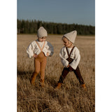 Silly Silas Wooly Footless Tights With Braces Espresso Brown