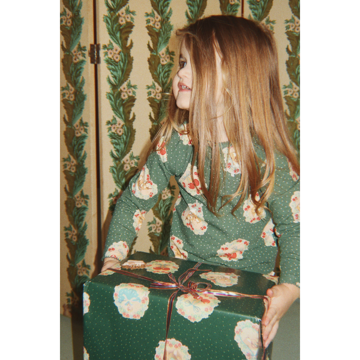 Konges Sløjd Deer Diary Green Basic Blouse/Pants Set Gots