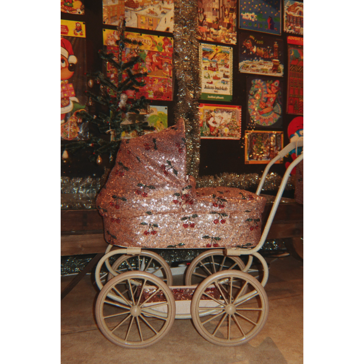 Konges Sløjd Cherry Sequin Sparkly Minnie Doll Pram