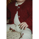 Konges Sløjd Red Dahlia Holiday Cardigan