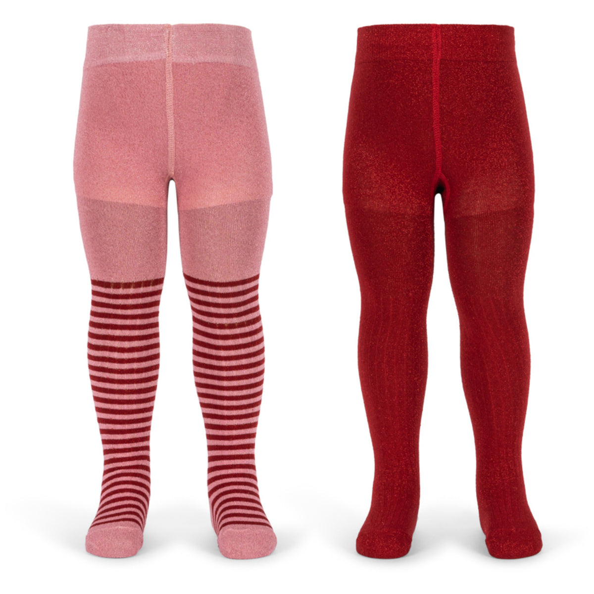 Konges Sløjd Red Stripe 2 Pack Glitter Tights