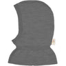 COPENHAGEN COLORS Grey Mel. Lt. Knitted Merino Balaclava With Frill