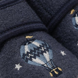 En Fant Vintage Indigo-Blue Wool Slippers W. Embroidery