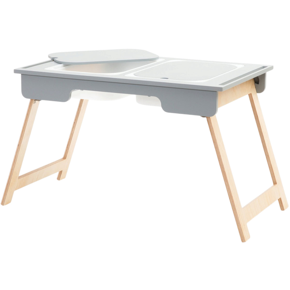 Duck Woodworks Grey Sensory Table With 2 Boxes Included
