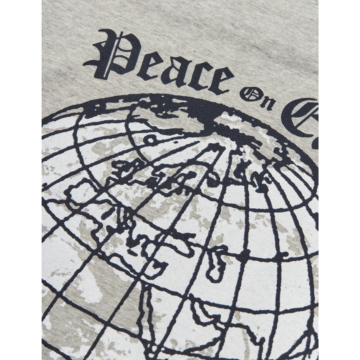 Mads Nørgaard Mid Grey Melange Printed Tee Thorlino Peace Tee