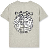 Mads Nørgaard Mid Grey Melange Printed Tee Thorlino Peace Tee