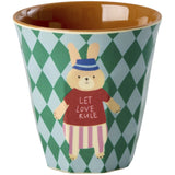 Rice Melamine Kids Cup With Blue Music Band Print - Small - 6 Pack - 160 Ml
